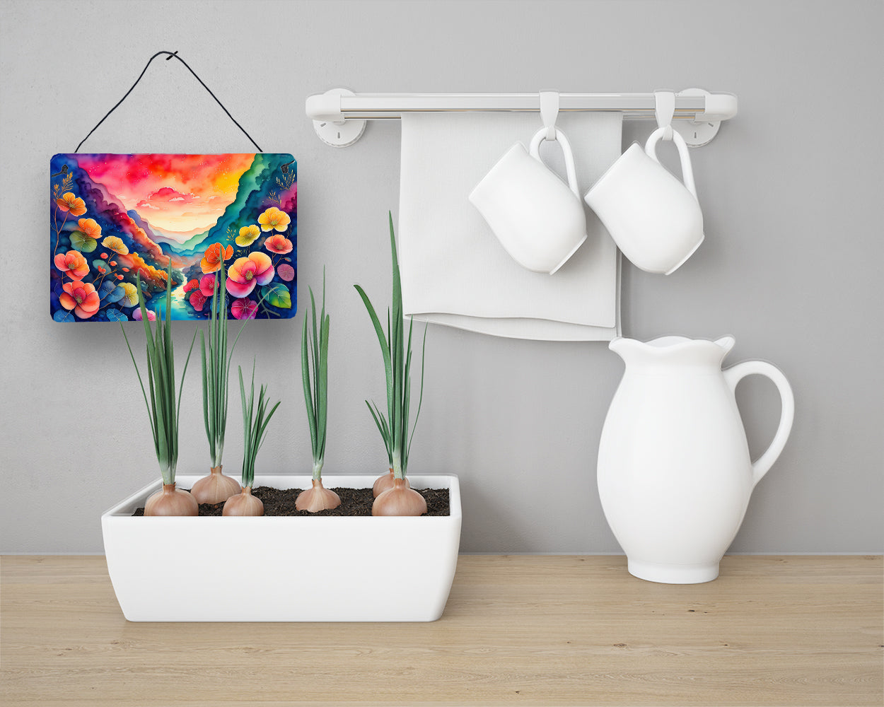 Begonias in Color Wall or Door Hanging Prints