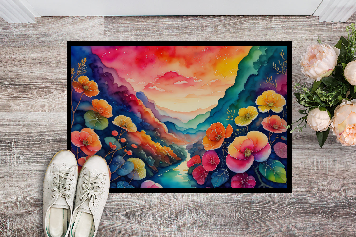 Buy this Begonias in Color Doormat 18x27