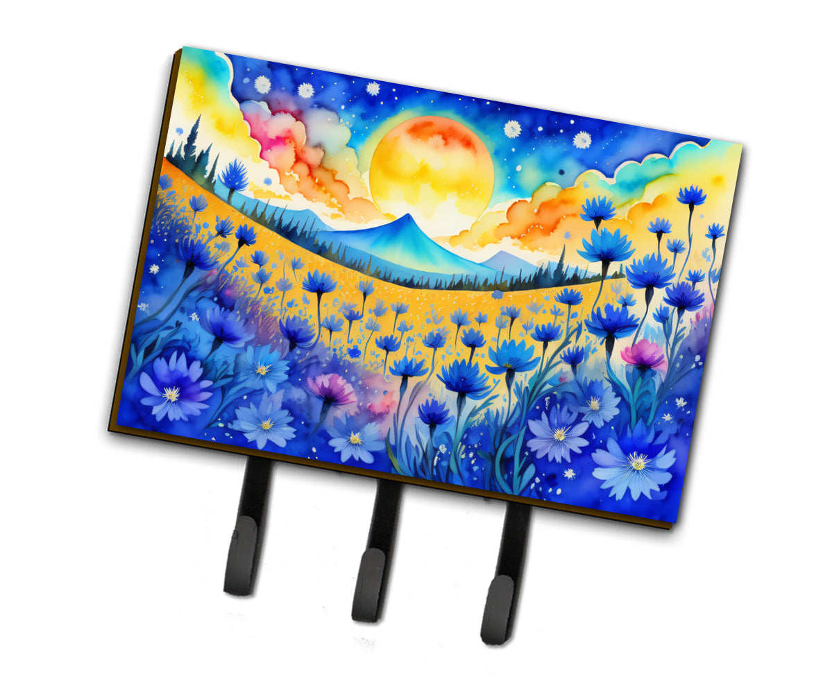 Buy this Blue Cornflowers in Color Leash or Key Holder