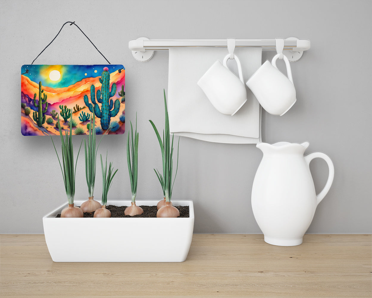 Cactus in Color Wall or Door Hanging Prints