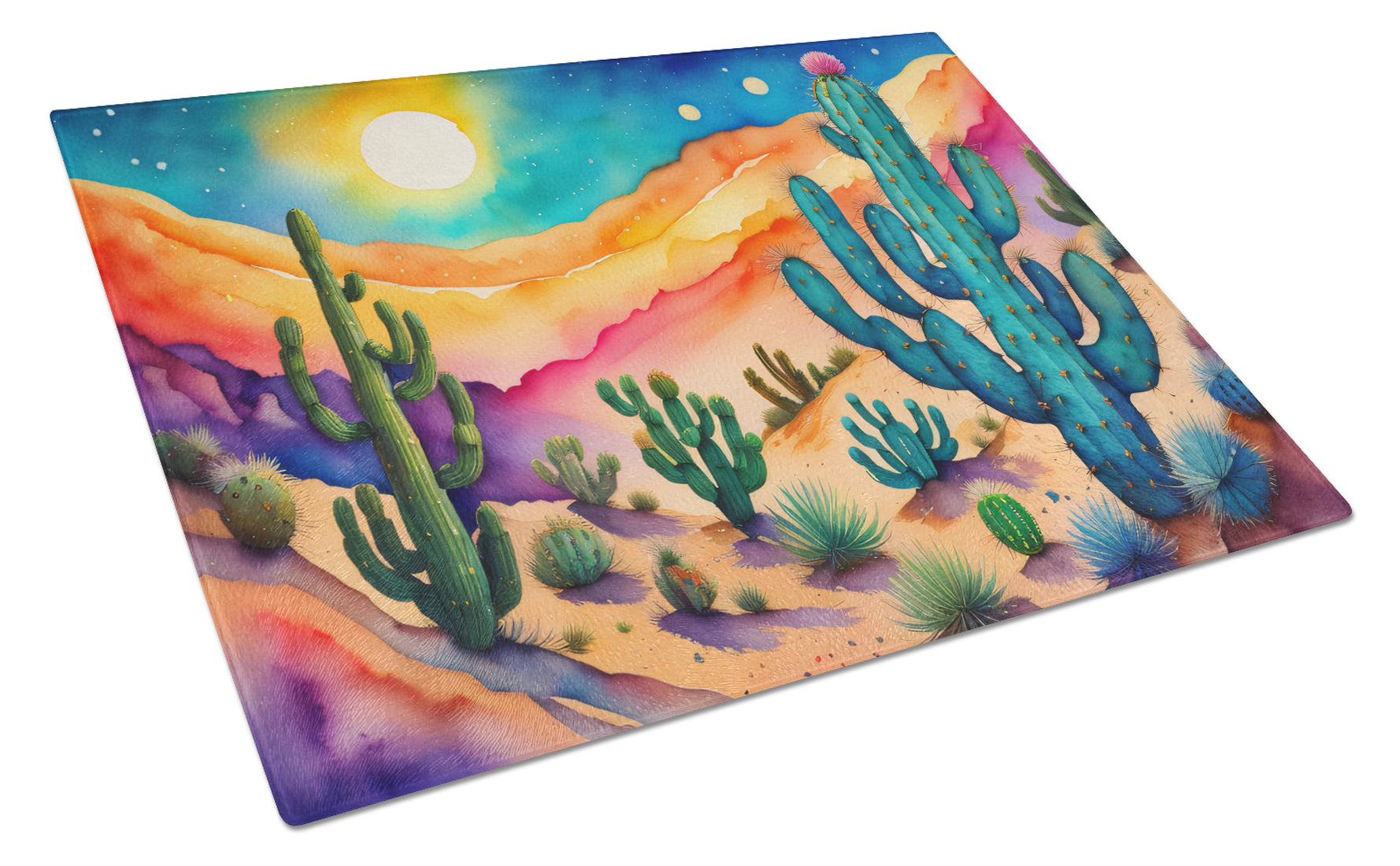 Buy this Cactus in Color Glass Cutting Board Large