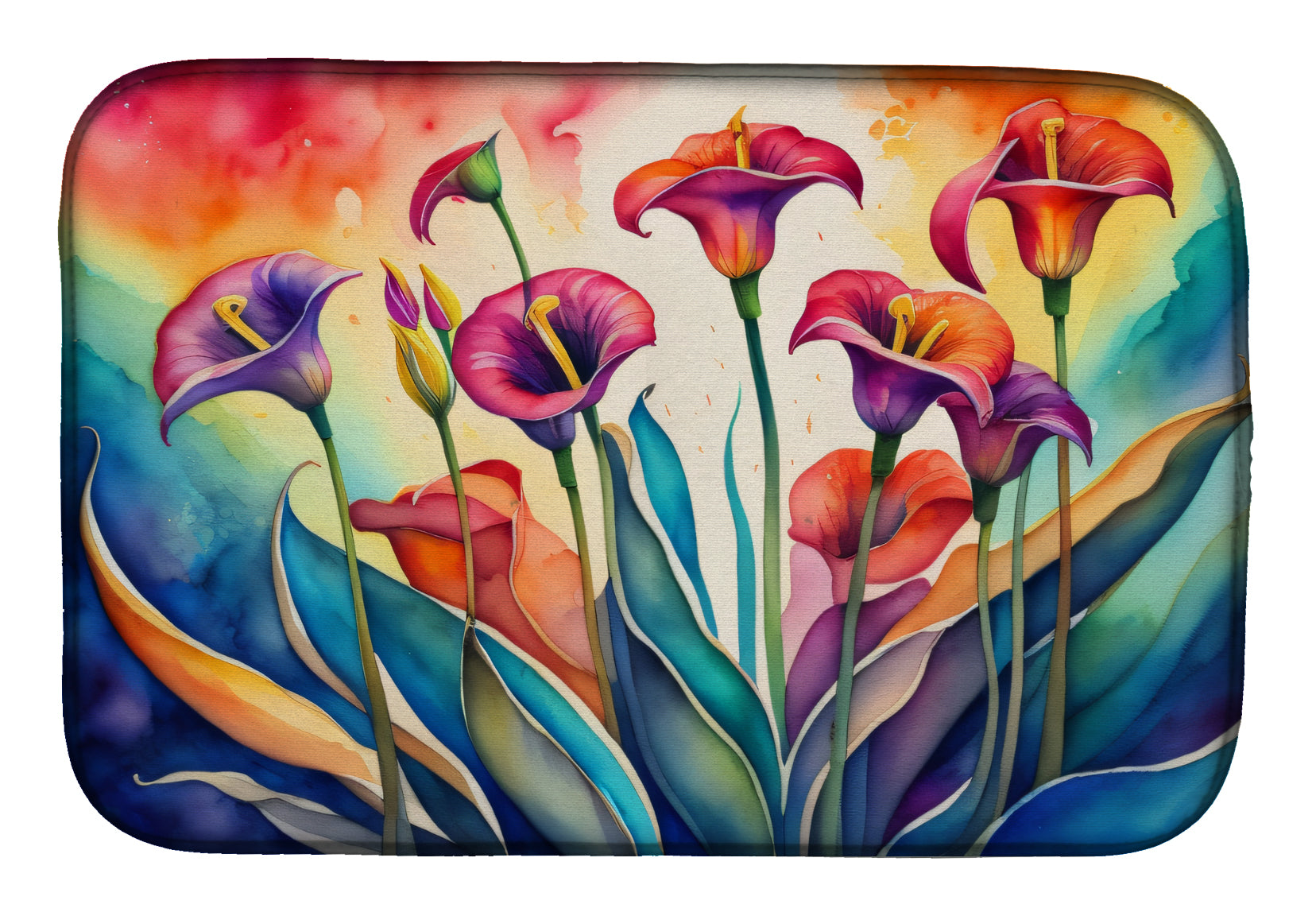 Buy this Calla Lilies in Color Dish Drying Mat