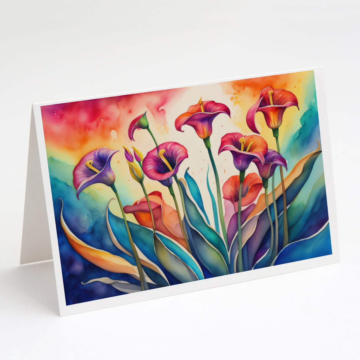 Buy this Calla Lilies in Color Greeting Cards and Envelopes Pack of 8