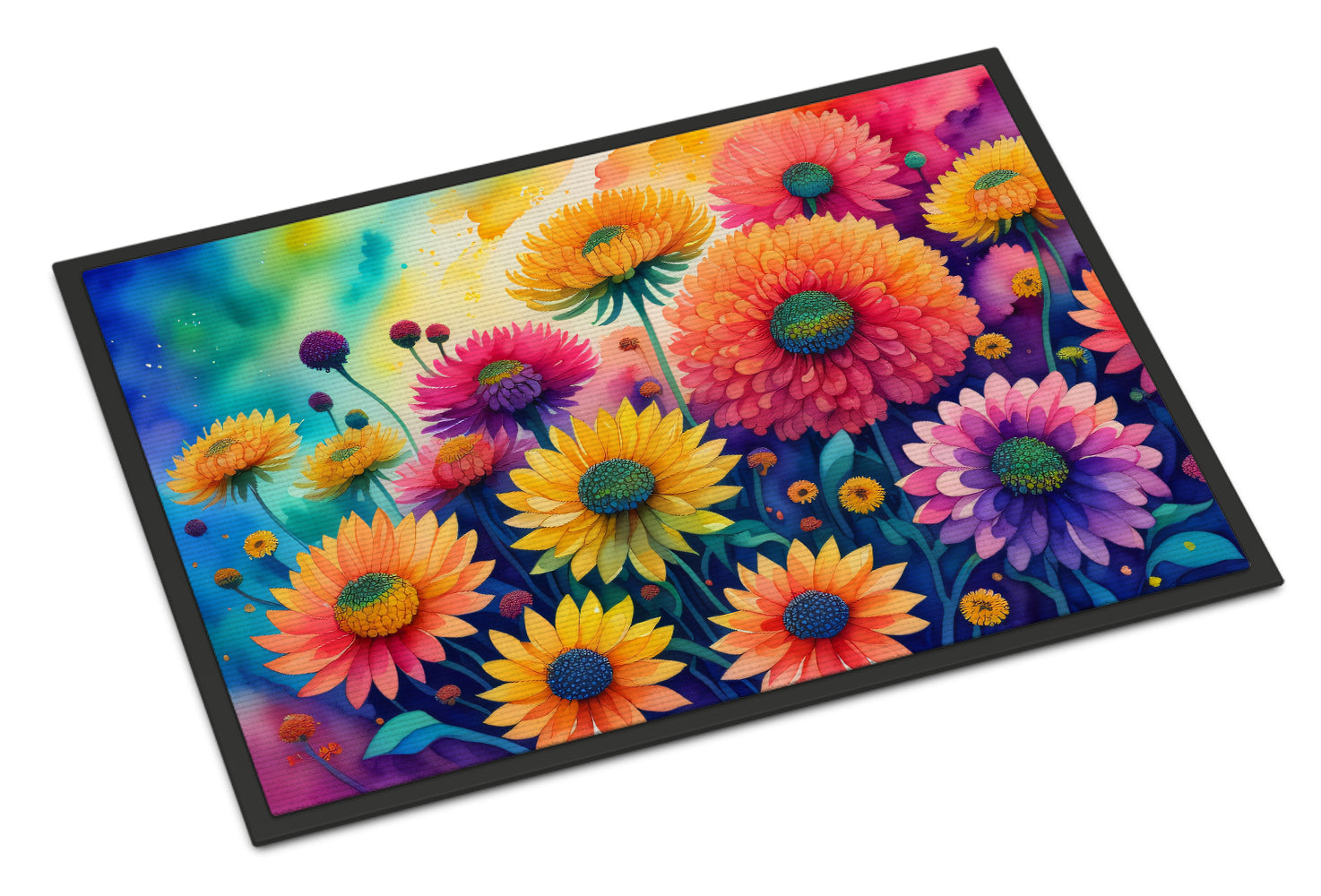 Buy this Chrysanthemums in Color Doormat 18x27
