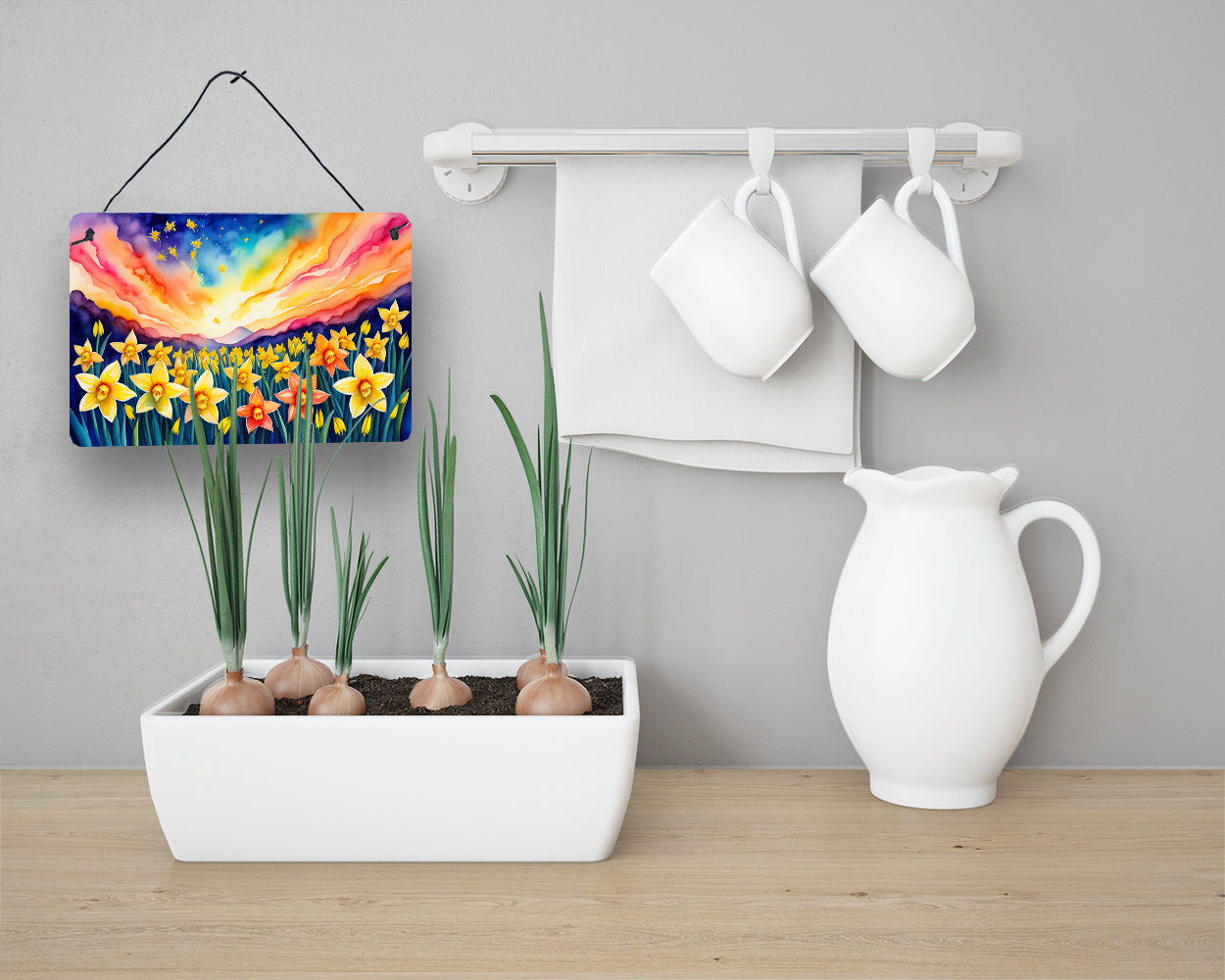 Daffodils in Color Wall or Door Hanging Prints
