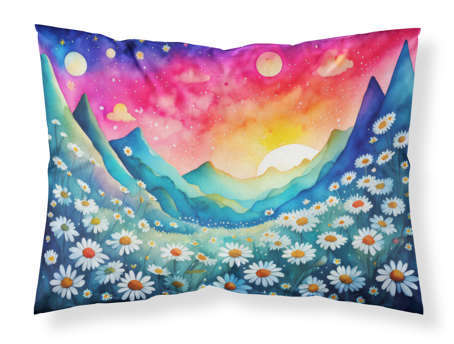 Buy this Daisies in Color Fabric Standard Pillowcase