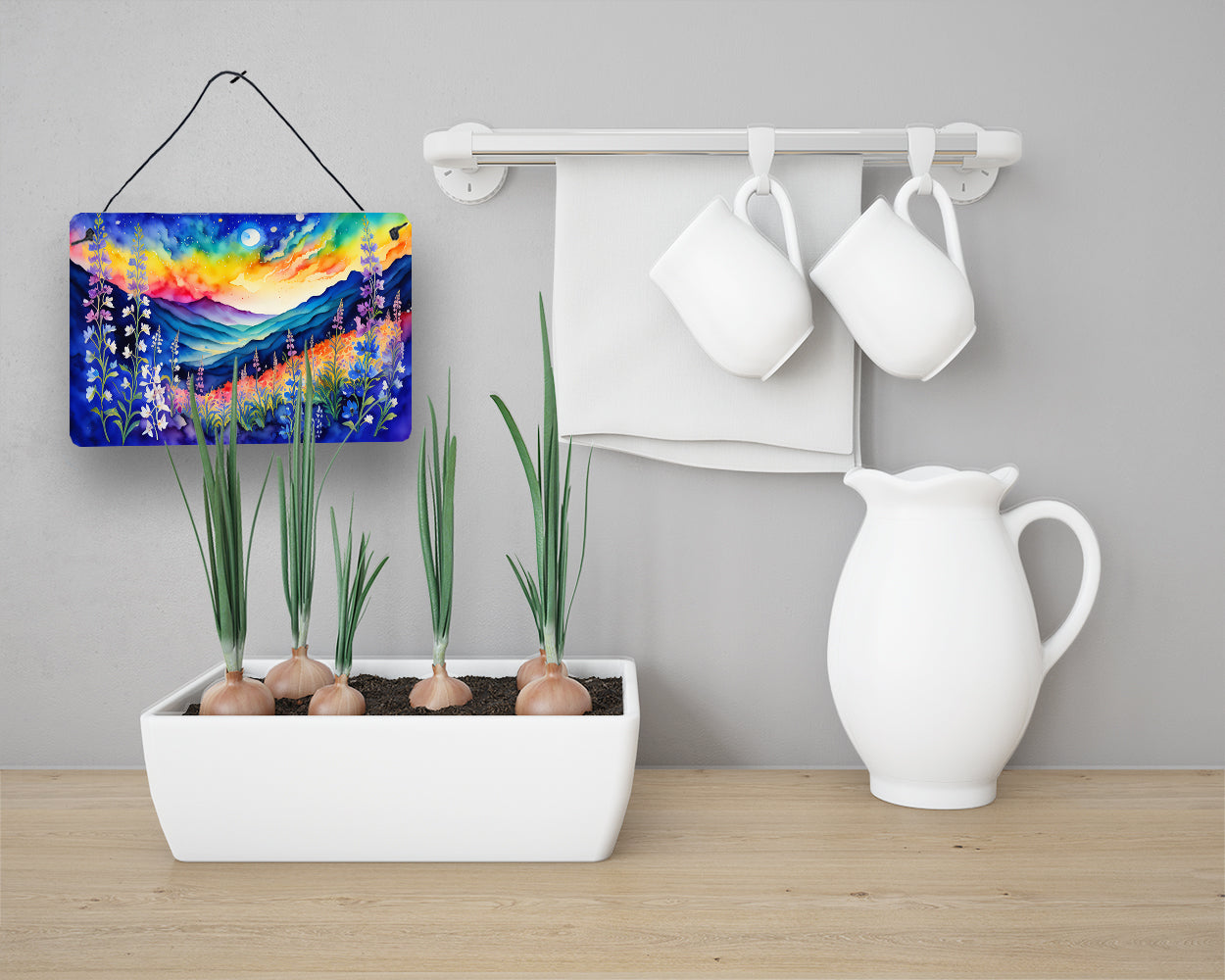 Delphinium in Color Wall or Door Hanging Prints
