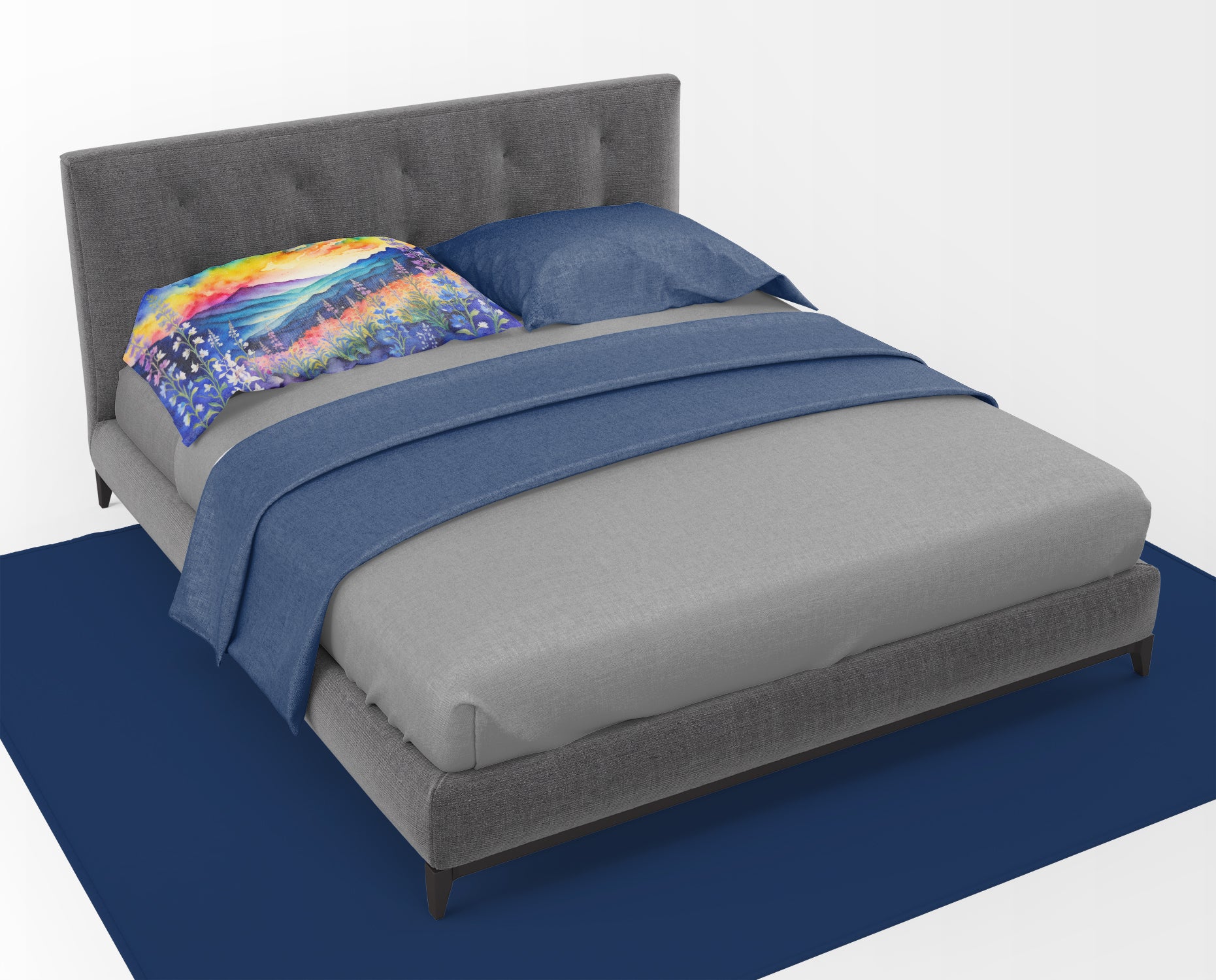 Delphinium in Color Fabric Standard Pillowcase