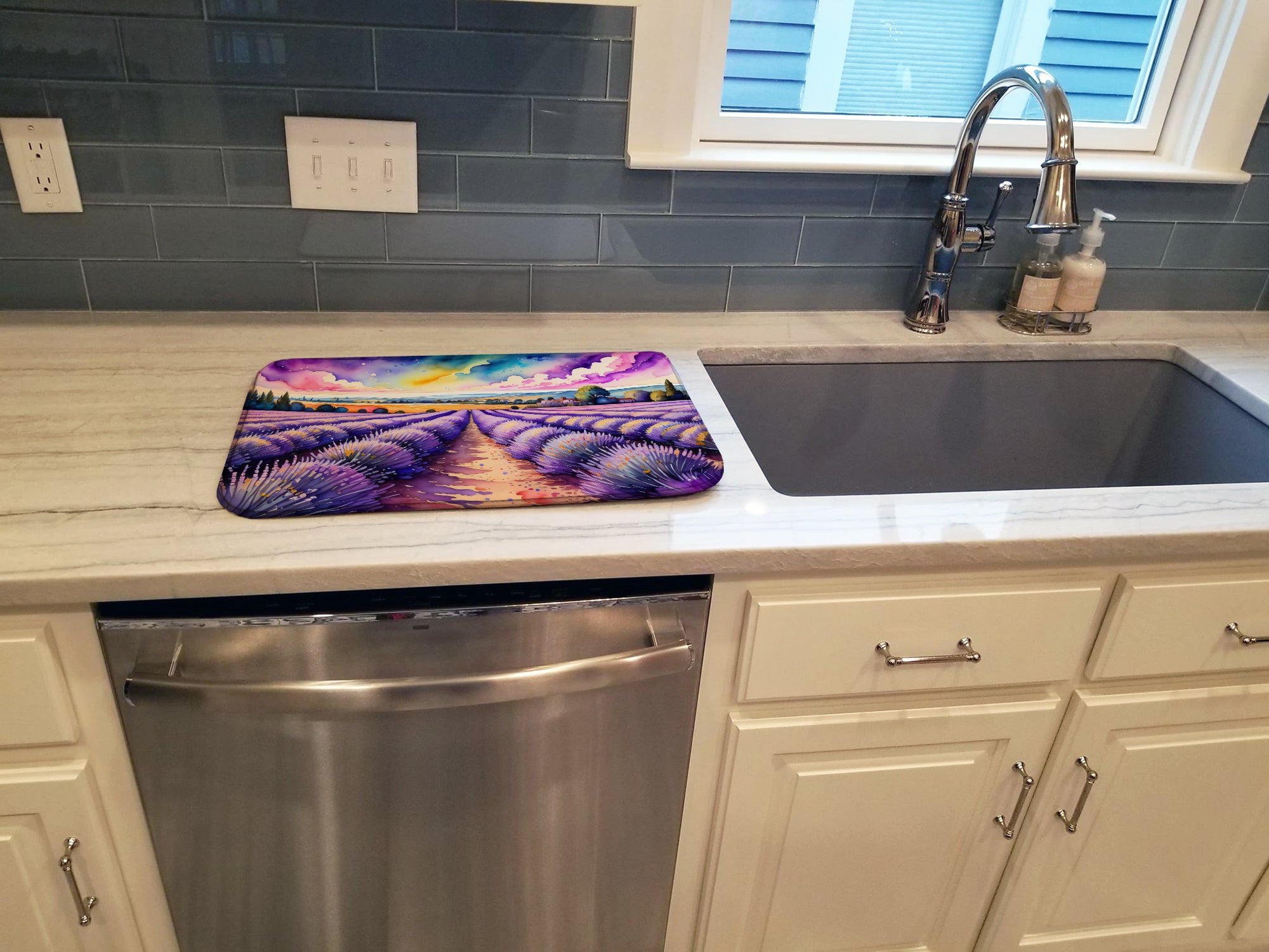 English Lavender in Color Dish Drying Mat