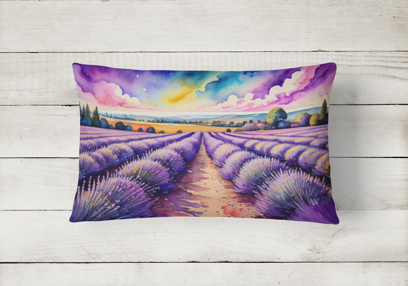 English Lavender in Color Fabric Decorative Pillow
