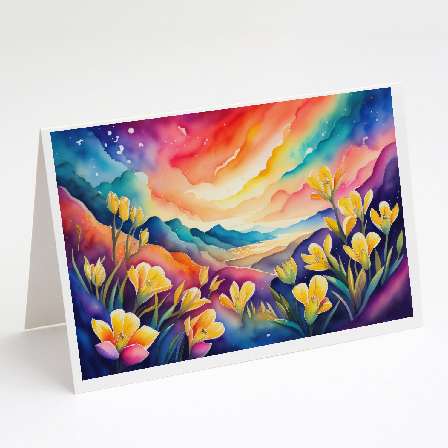 Buy this Freesia in Color Greeting Cards and Envelopes Pack of 8