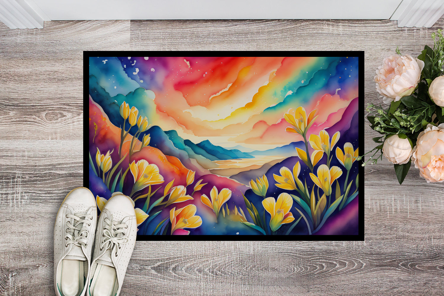 Buy this Freesia in Color Indoor or Outdoor Mat 24x36