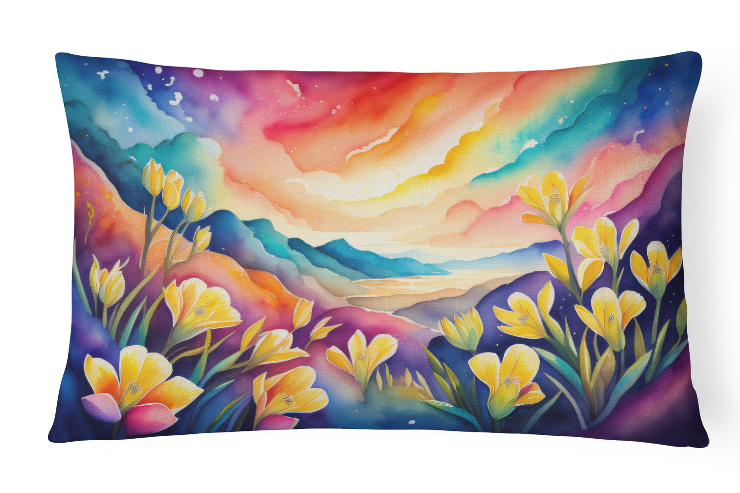 Buy this Freesia in Color Fabric Decorative Pillow
