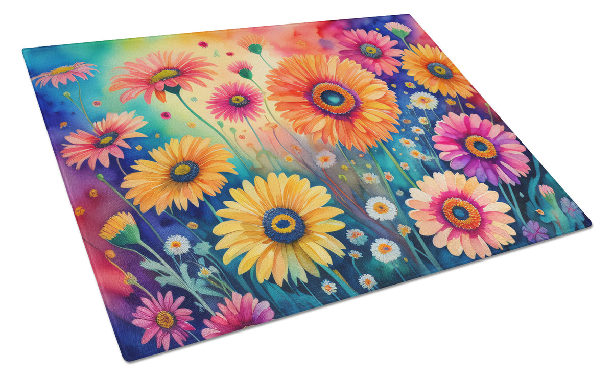 Buy this Gerbera Daisies in Color Glass Cutting Board Large