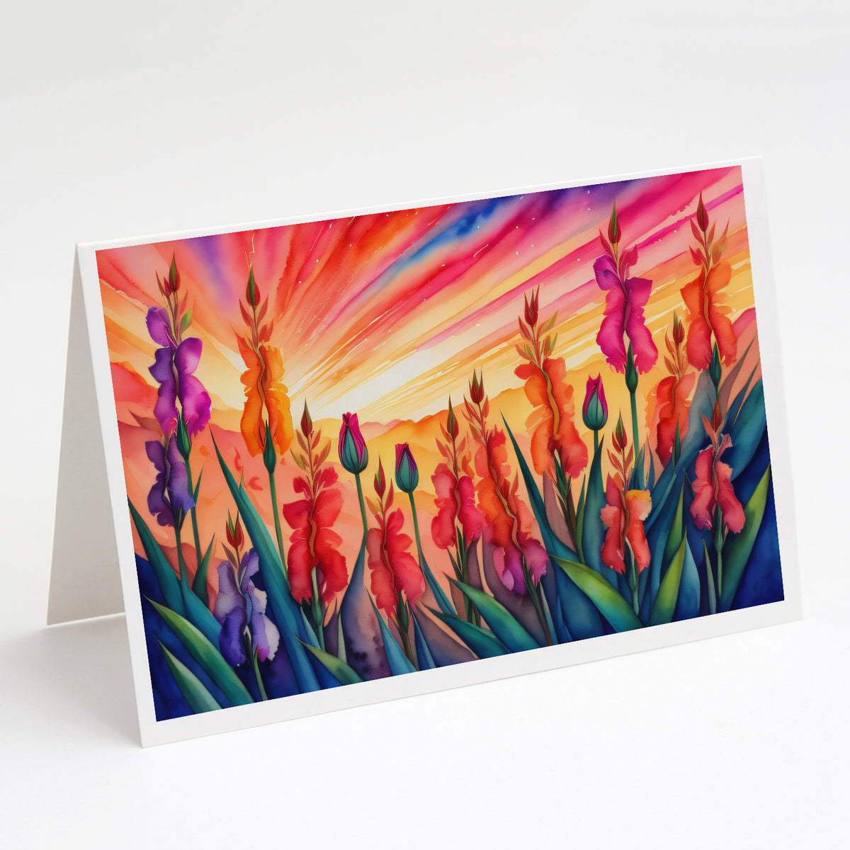 Buy this Gladiolus in Color Greeting Cards and Envelopes Pack of 8