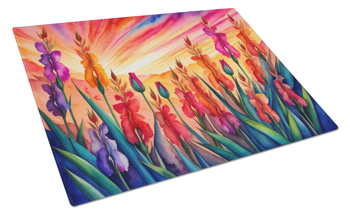 Buy this Gladiolus in Color Glass Cutting Board Large