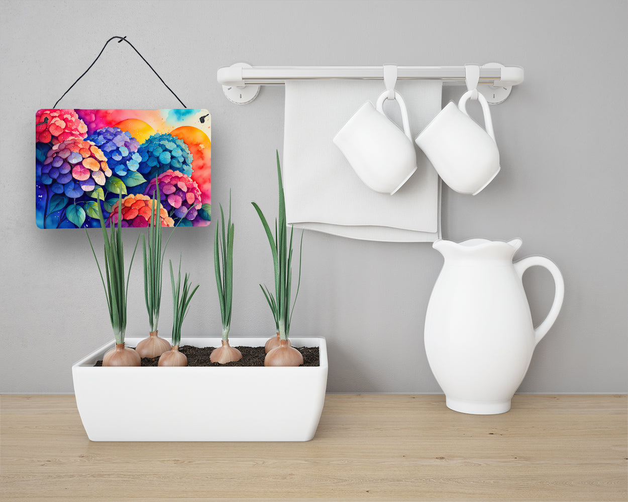 Hydrangeas in Color Wall or Door Hanging Prints