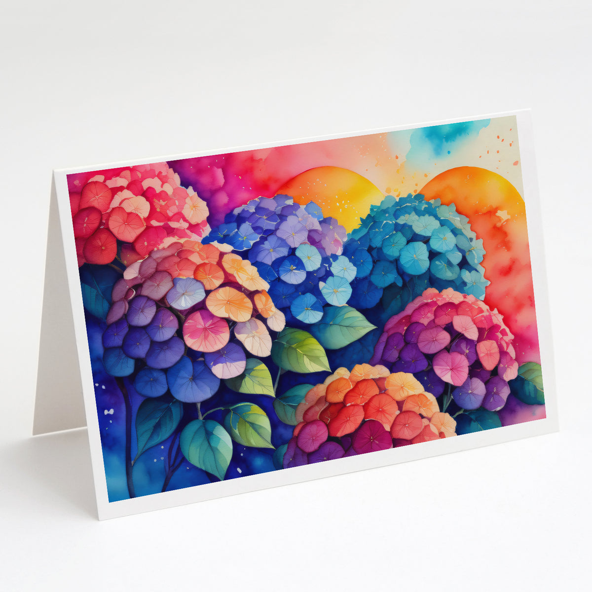 Buy this Hydrangeas in Color Greeting Cards and Envelopes Pack of 8