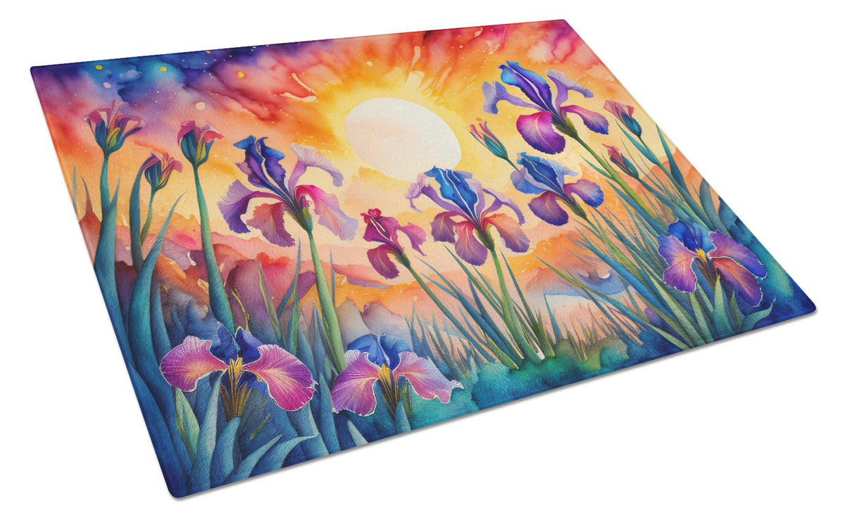Buy this Iris in Color Glass Cutting Board Large
