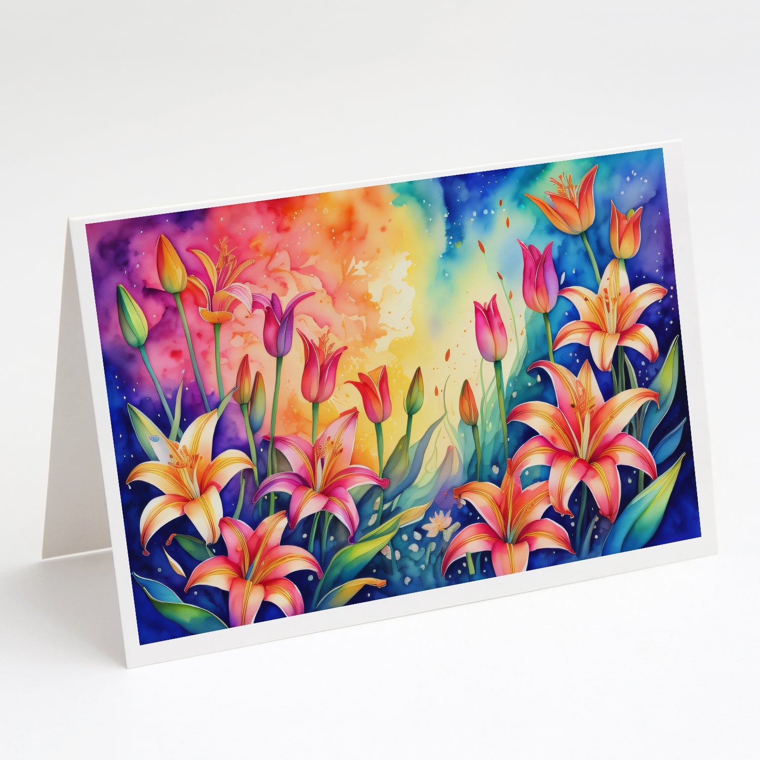 Buy this Lilies in Color Greeting Cards and Envelopes Pack of 8