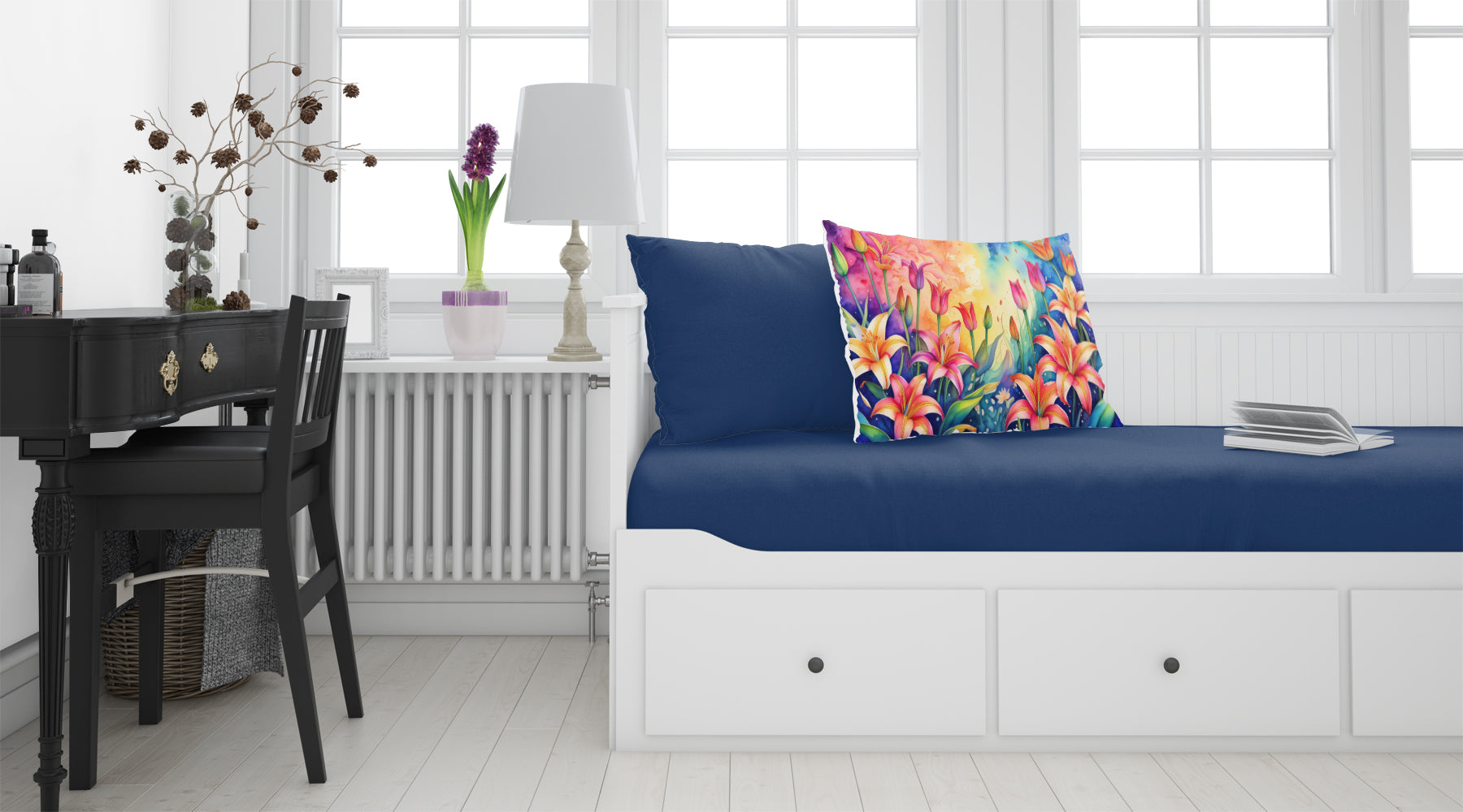 Buy this Lilies in Color Fabric Standard Pillowcase