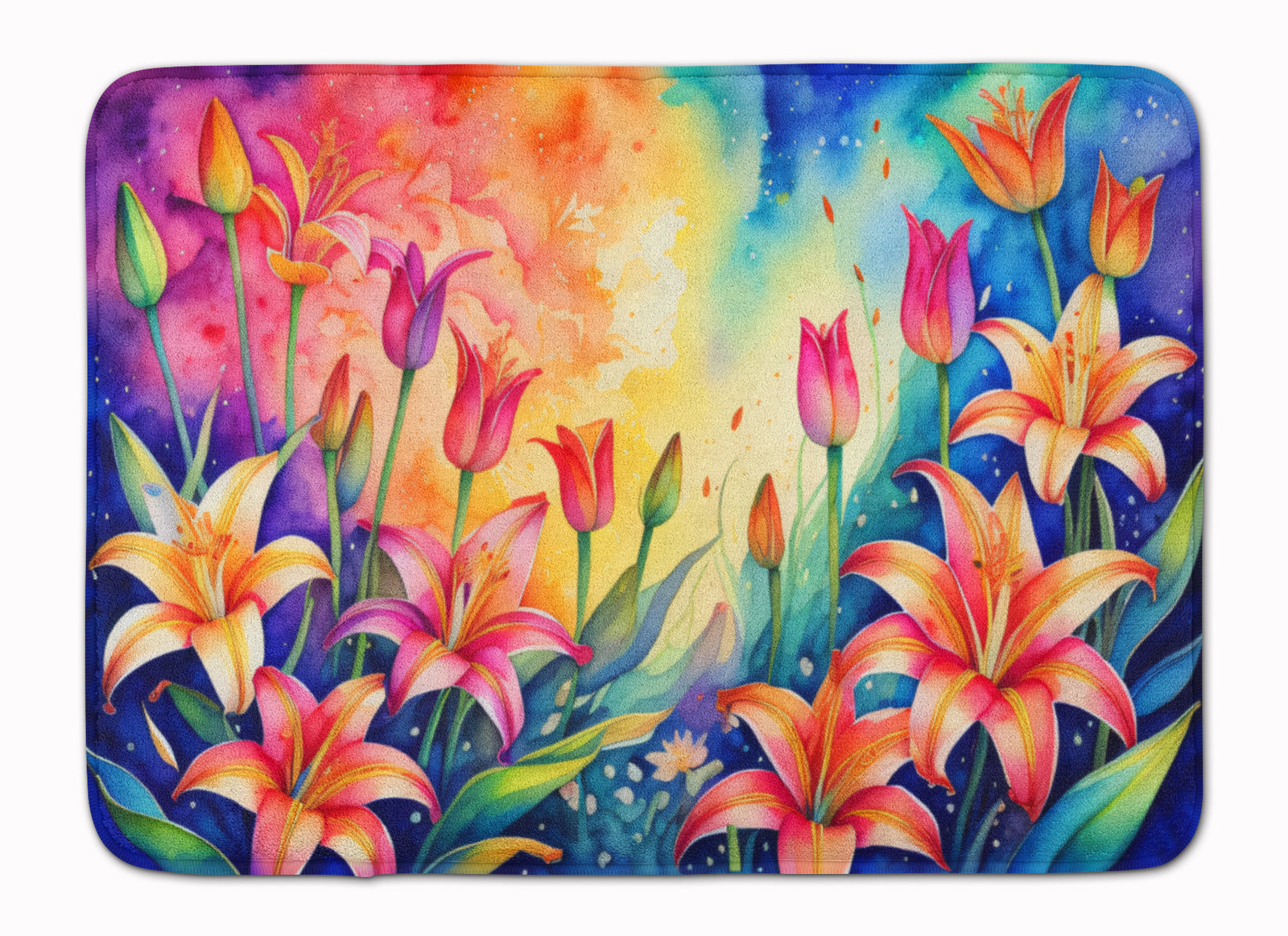 Buy this Lilies in Color Memory Foam Kitchen Mat