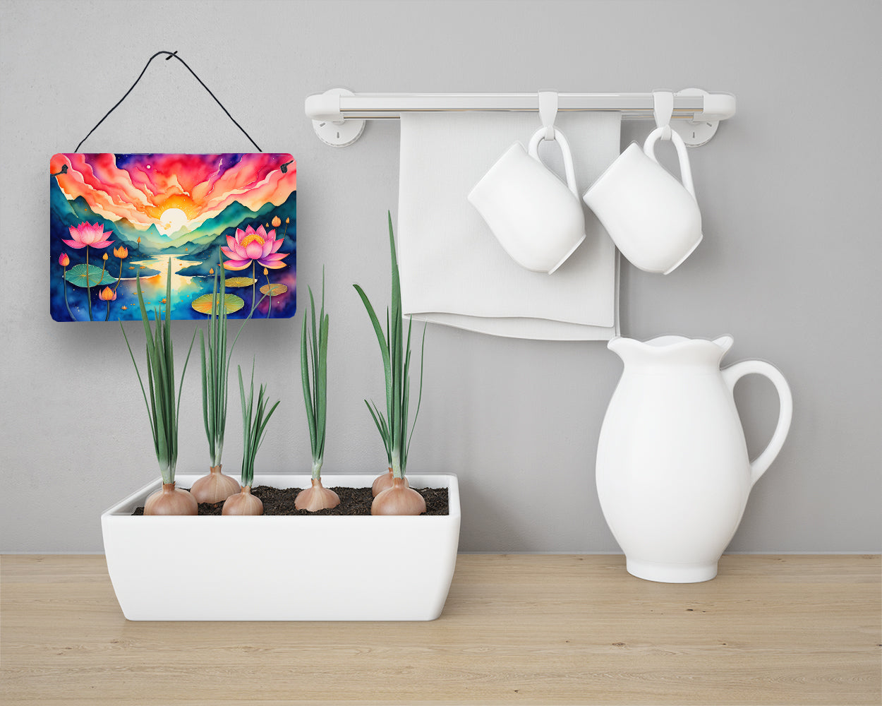 Lotus in Color Wall or Door Hanging Prints