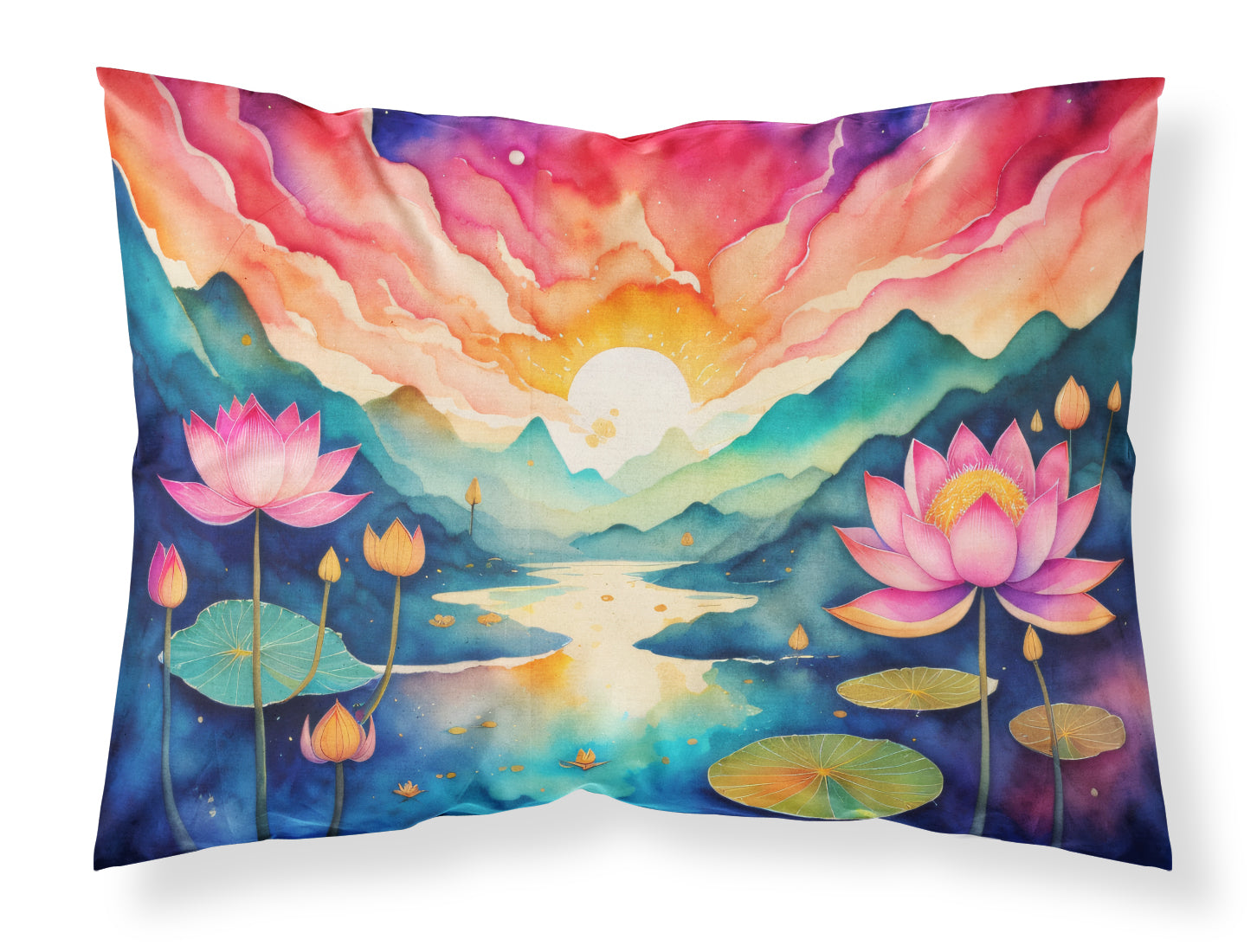 Buy this Lotus in Color Fabric Standard Pillowcase