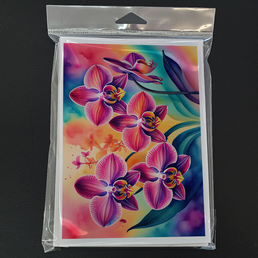 Orchids in Color Greeting Cards and Envelopes Pack of 8