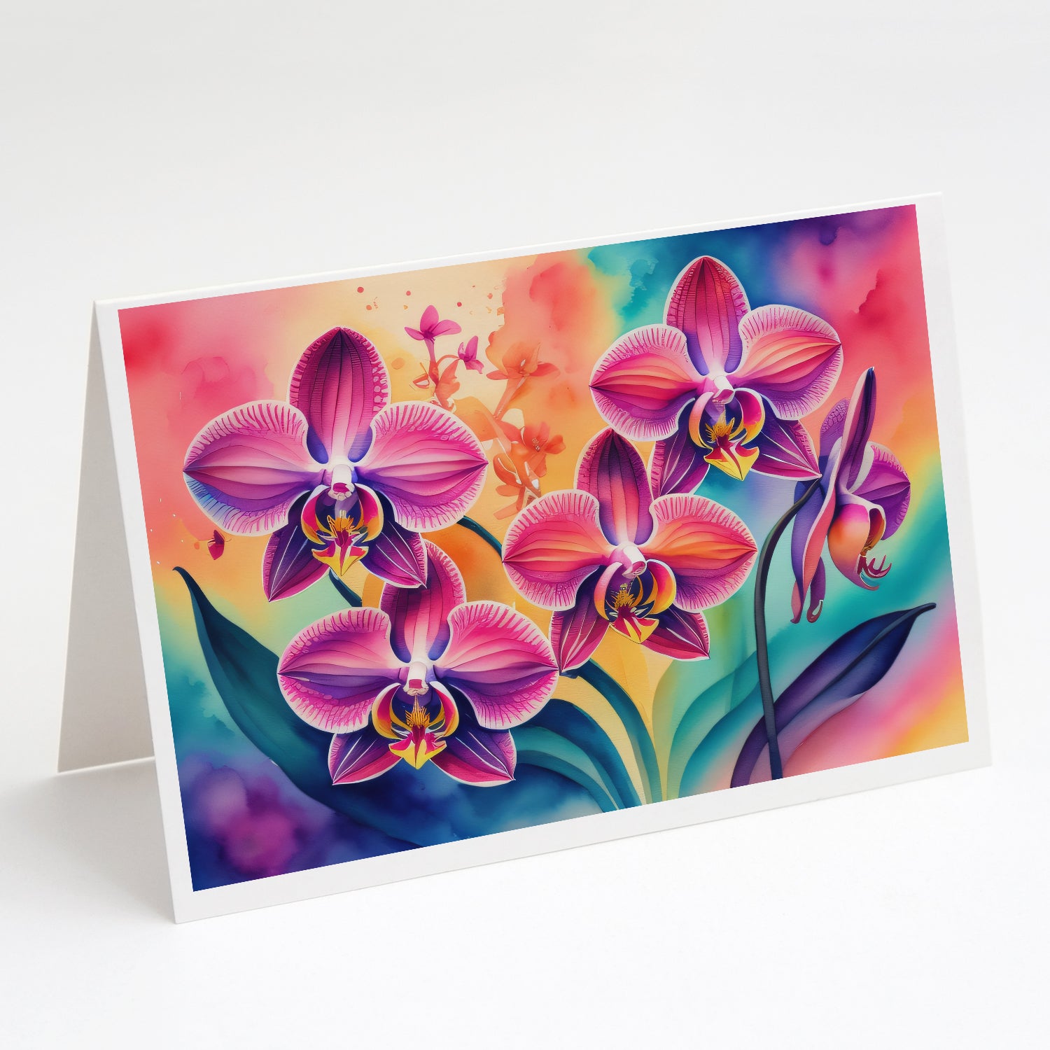 Buy this Orchids in Color Greeting Cards and Envelopes Pack of 8