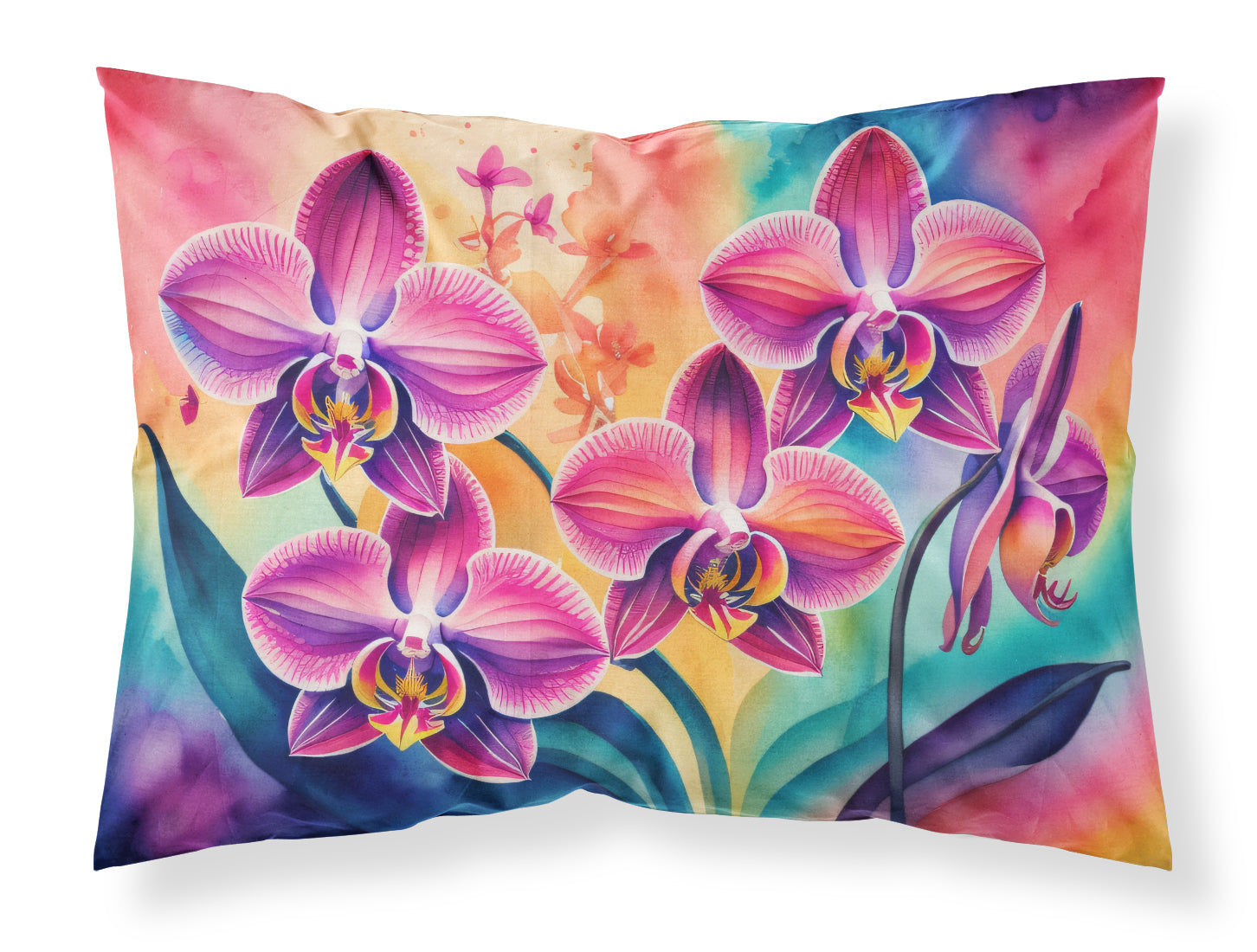 Buy this Orchids in Color Fabric Standard Pillowcase