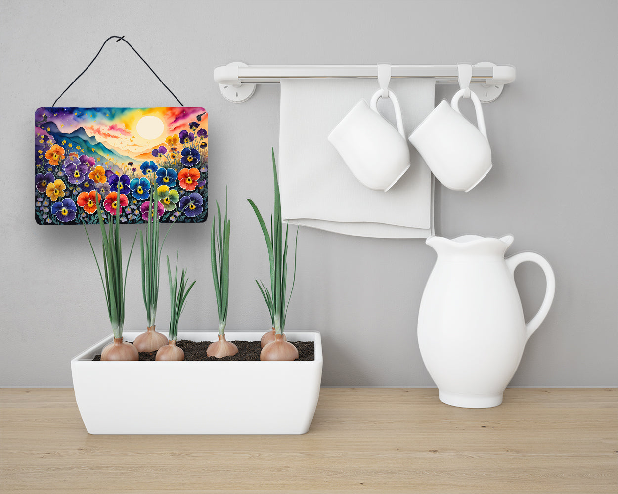Pansies in Color Wall or Door Hanging Prints