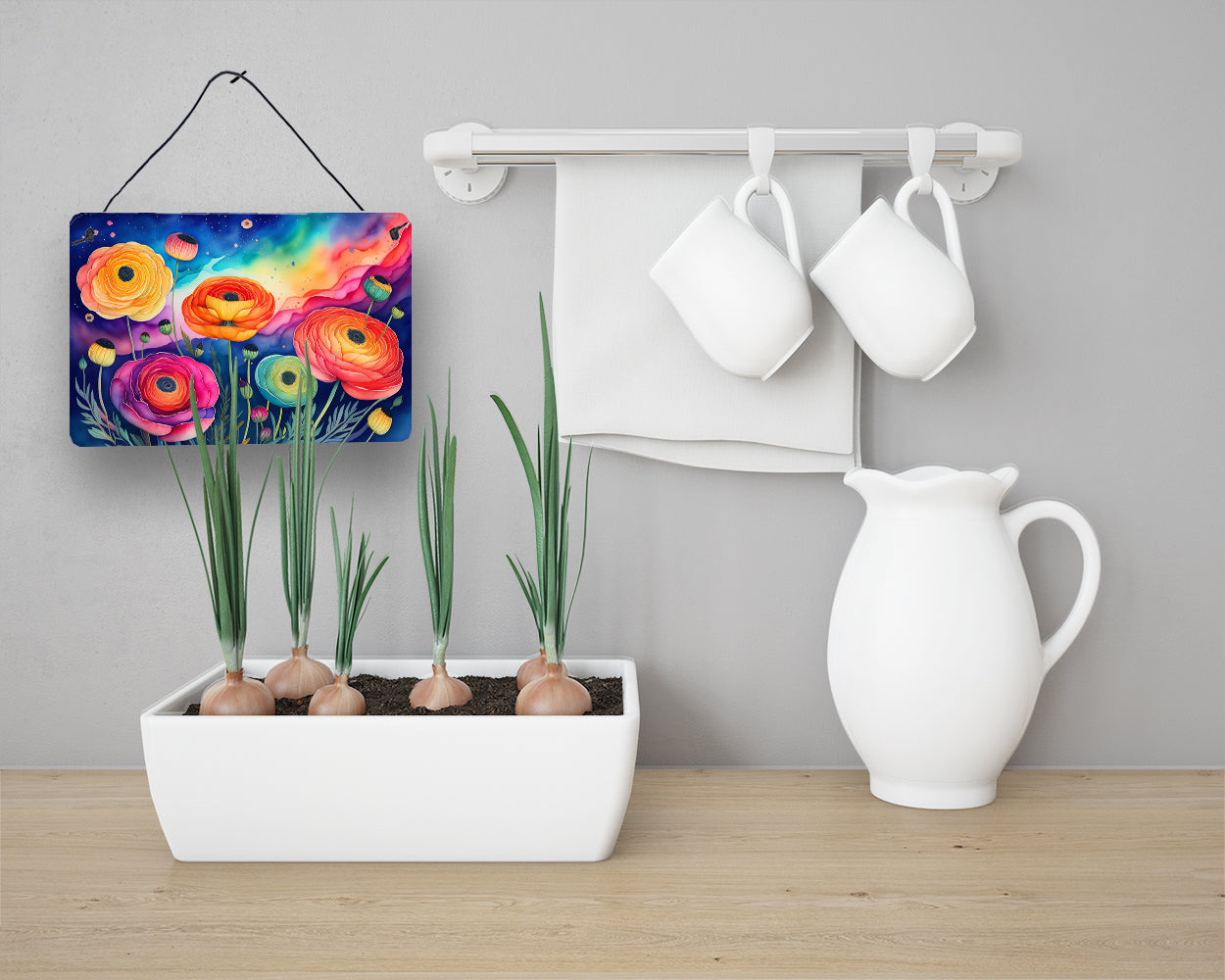 Ranunculus in Color Wall or Door Hanging Prints