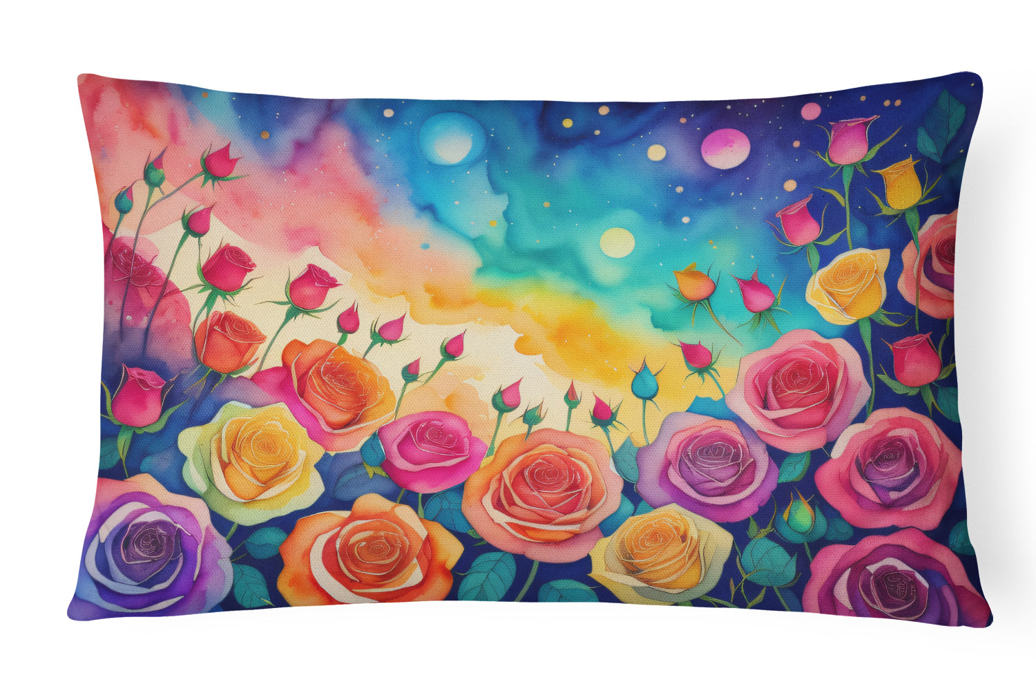 Buy this Roses in Color Fabric Decorative Pillow