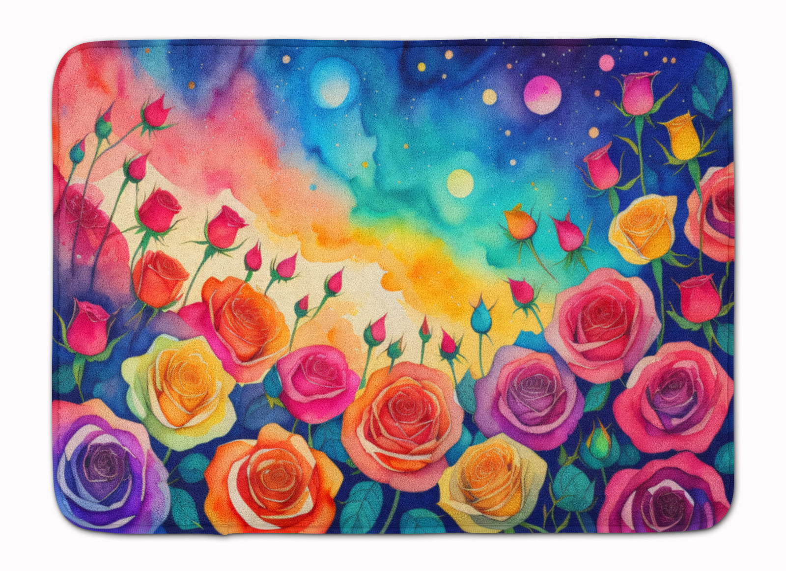 Buy this Roses in Color Memory Foam Kitchen Mat