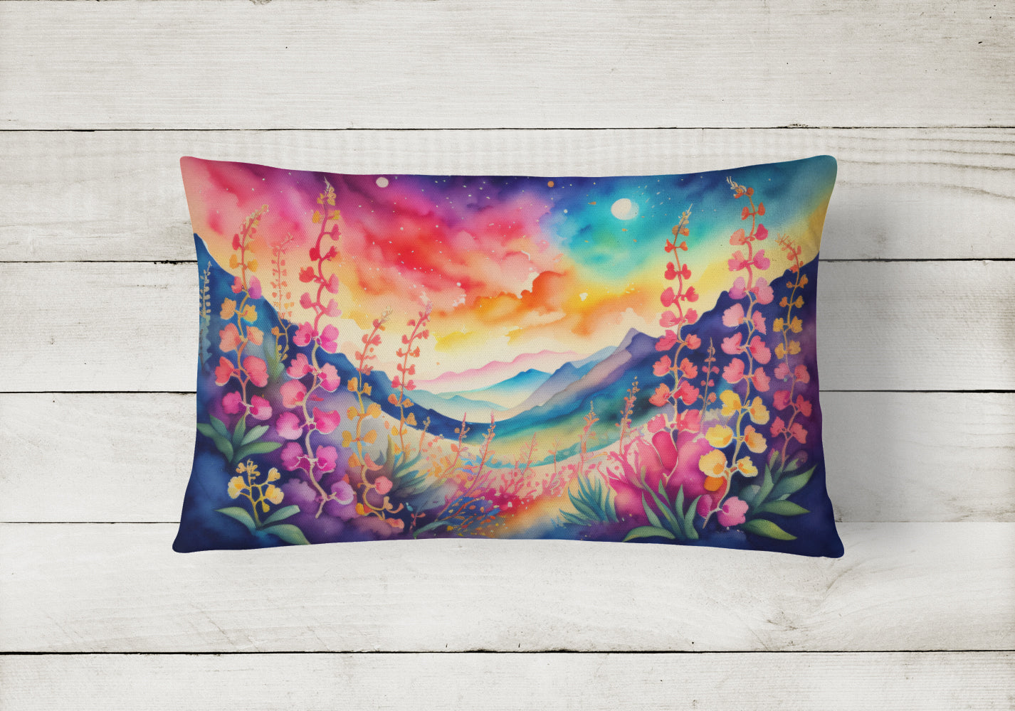 Snapdragon in Color Fabric Decorative Pillow