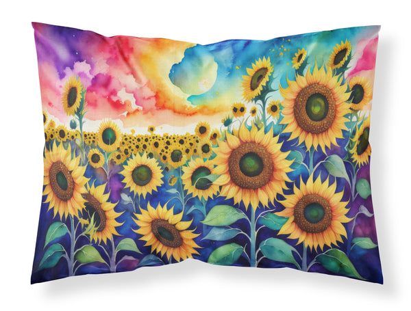 Buy this Sunflowers in Color Fabric Standard Pillowcase