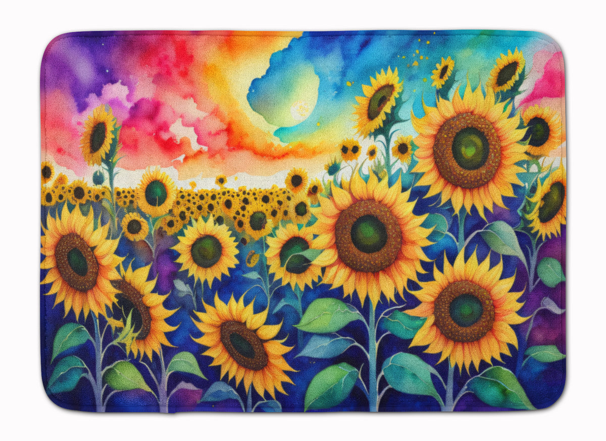 Buy this Sunflowers in Color Memory Foam Kitchen Mat