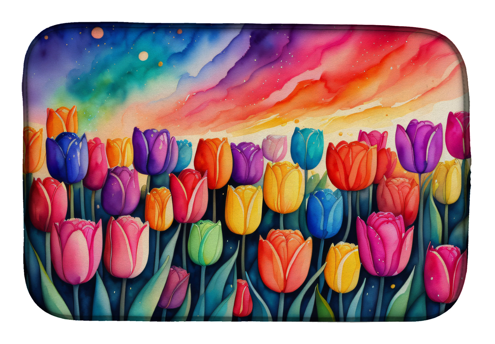 Buy this Tulips in Color Dish Drying Mat
