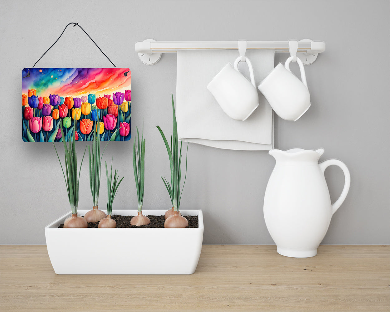Tulips in Color Wall or Door Hanging Prints