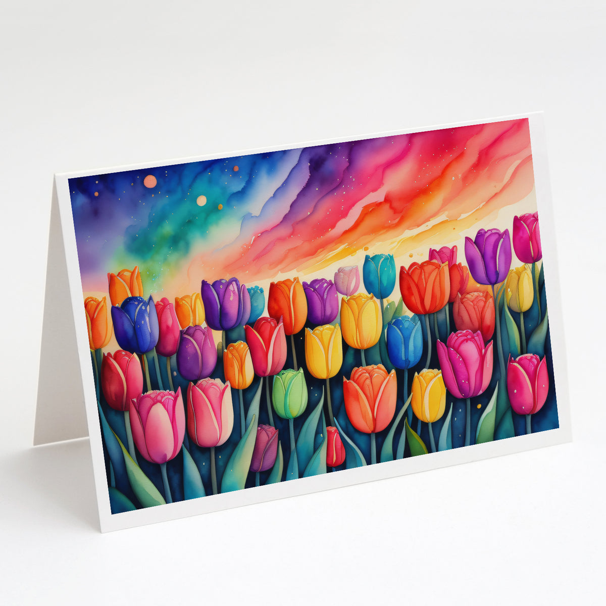 Buy this Tulips in Color Greeting Cards and Envelopes Pack of 8