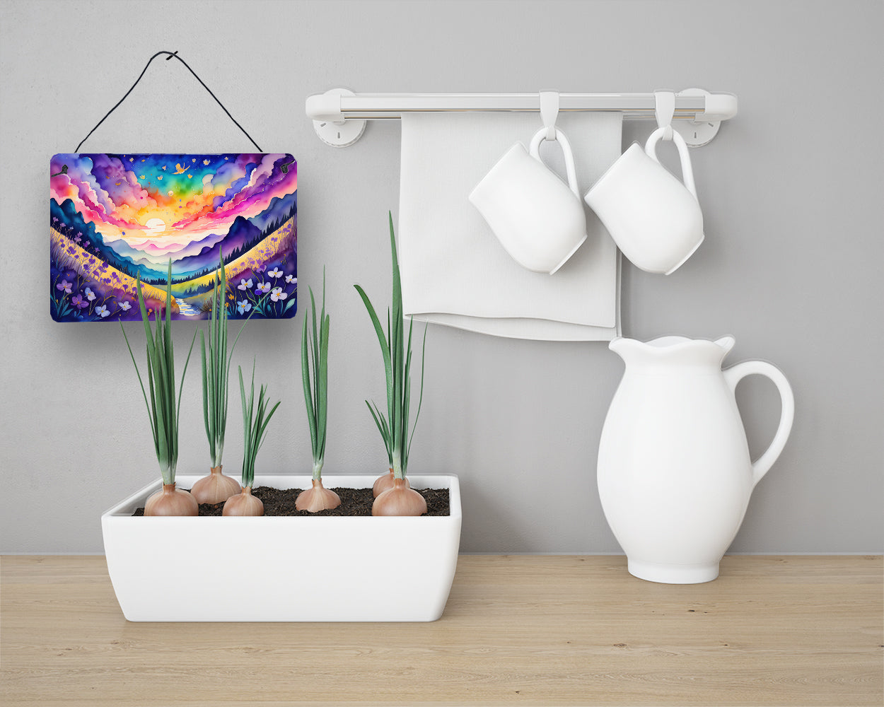 Violets in Color Wall or Door Hanging Prints