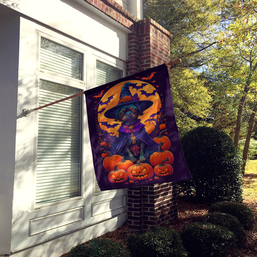 Affenpinscher Witchy Halloween House Flag