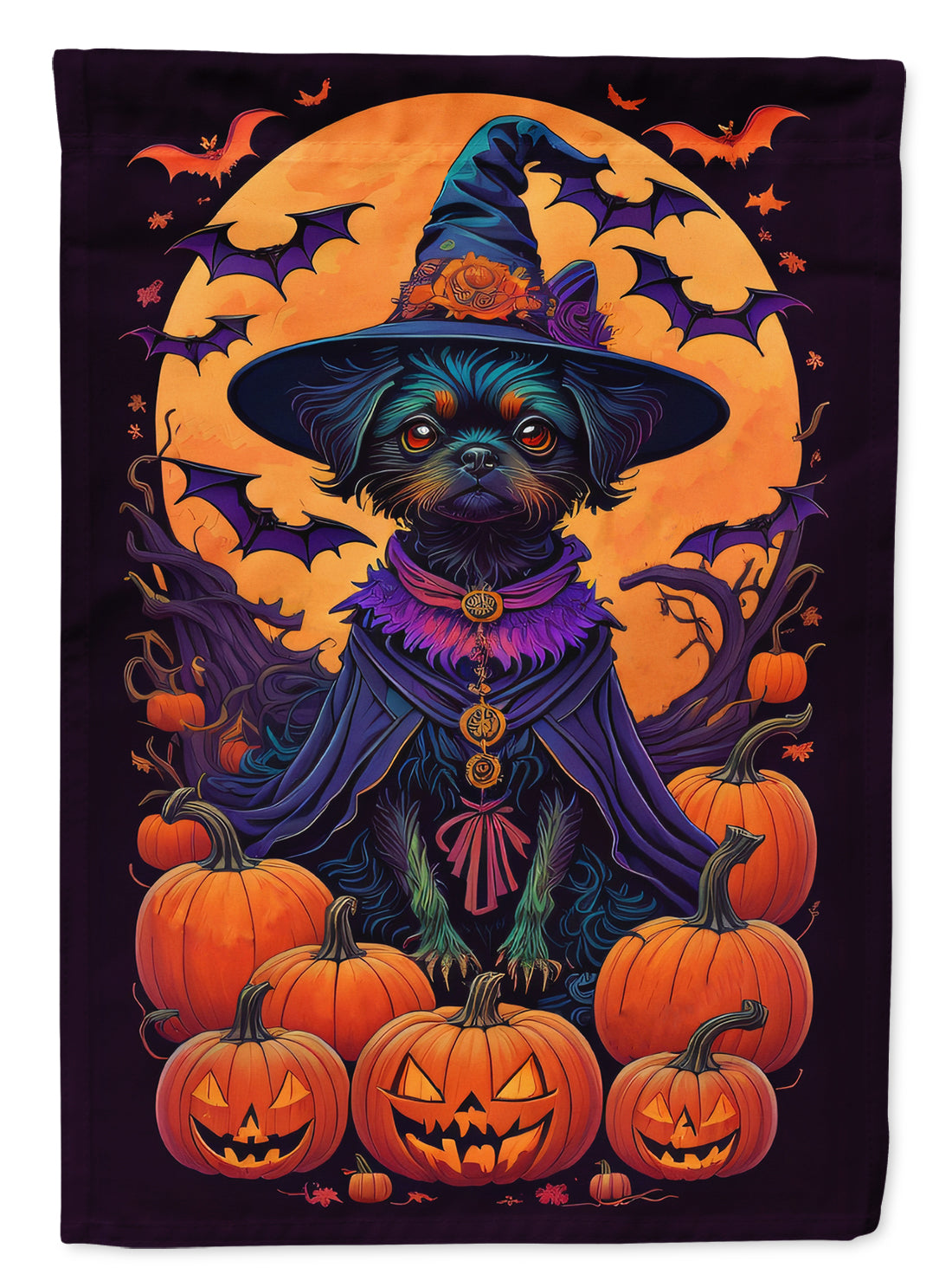 Buy this Affenpinscher Witchy Halloween House Flag