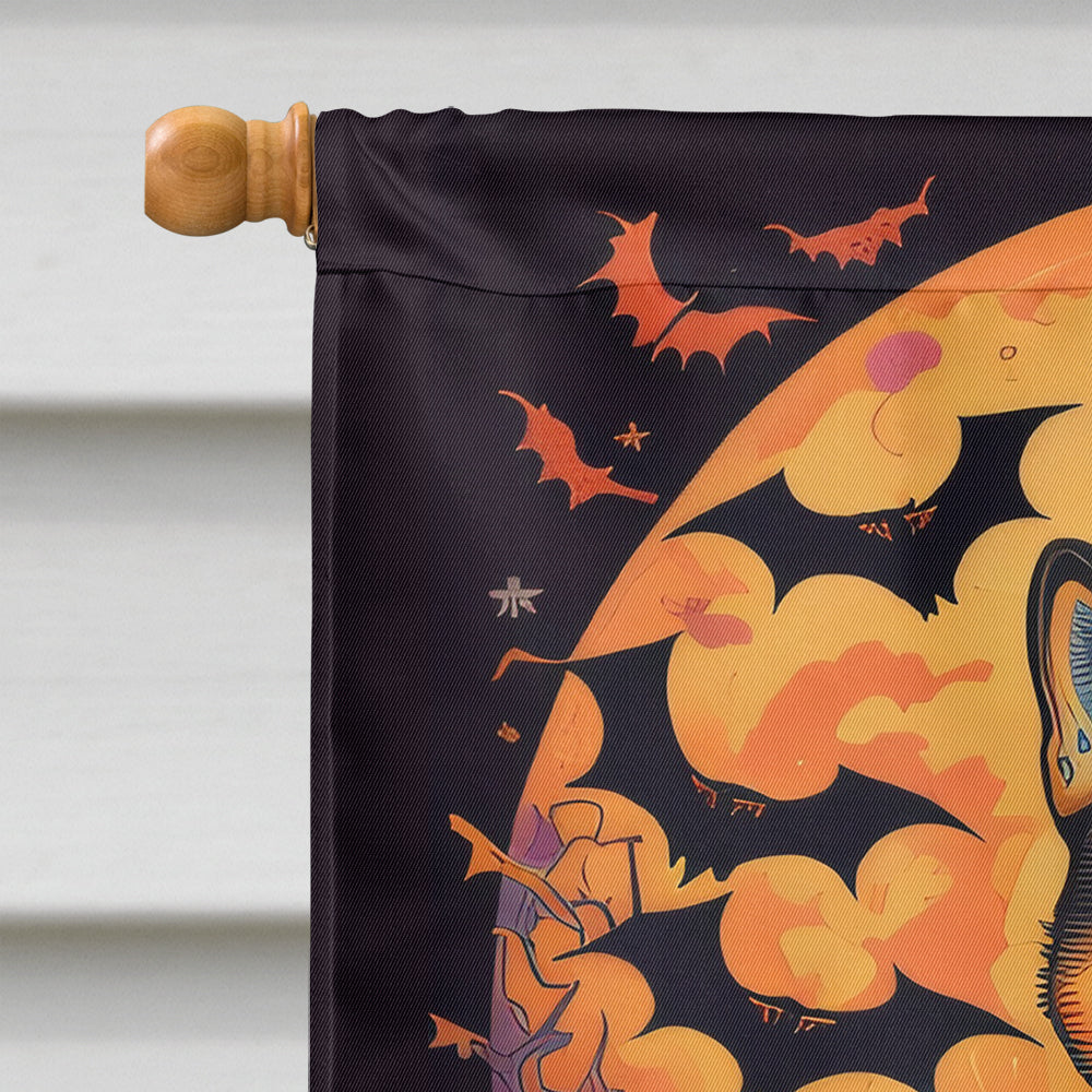 Akita Witchy Halloween House Flag