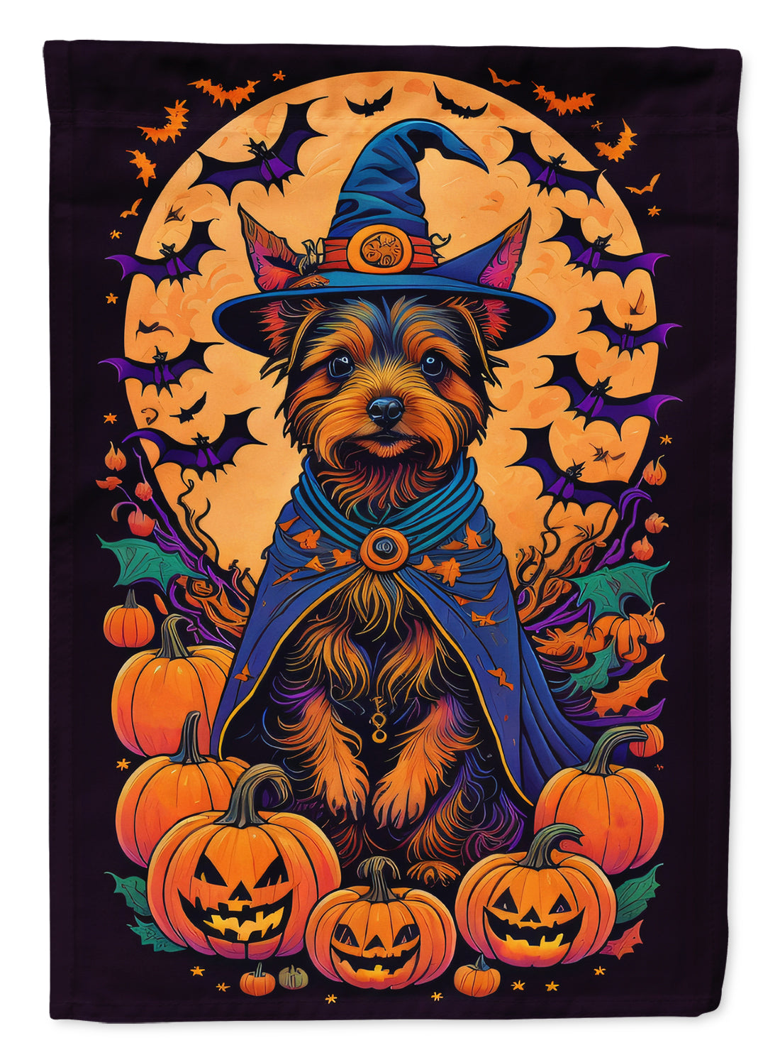 Buy this Australian Terrier Witchy Halloween House Flag