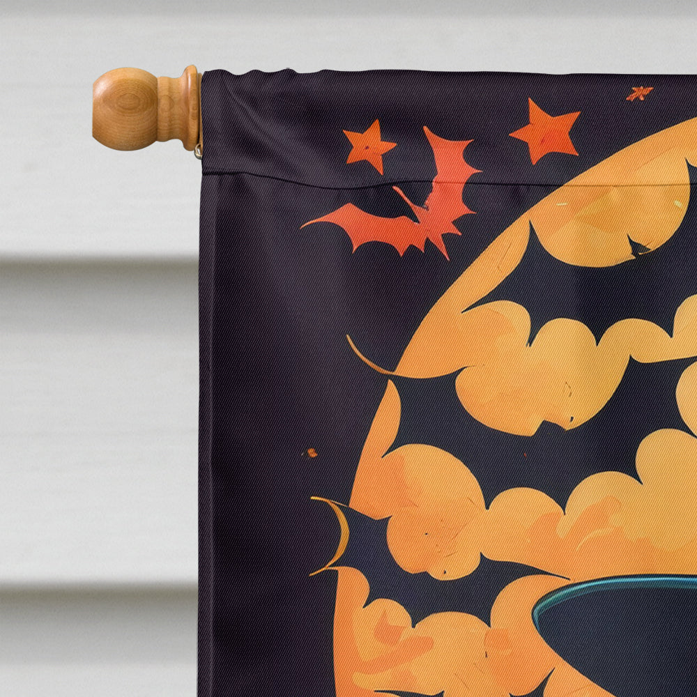Basenji Witchy Halloween House Flag