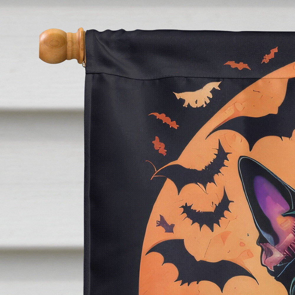 Boston Terrier Witchy Halloween House Flag