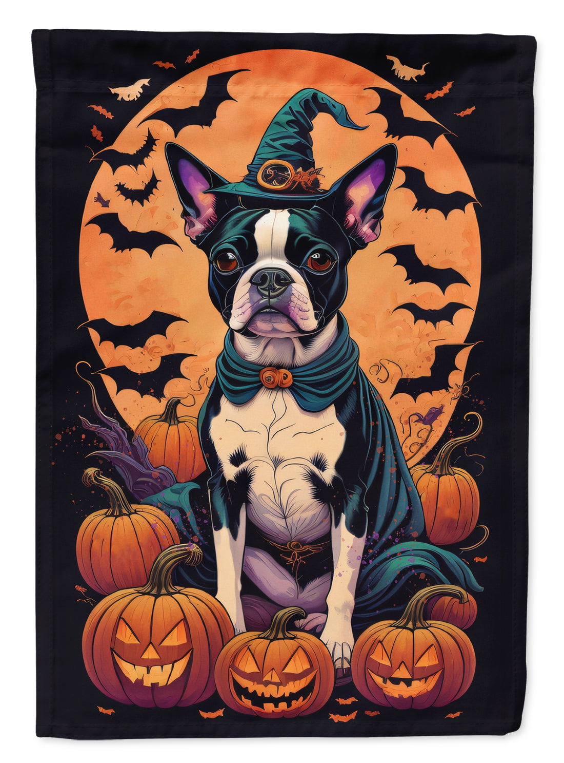 Buy this Boston Terrier Witchy Halloween Garden Flag