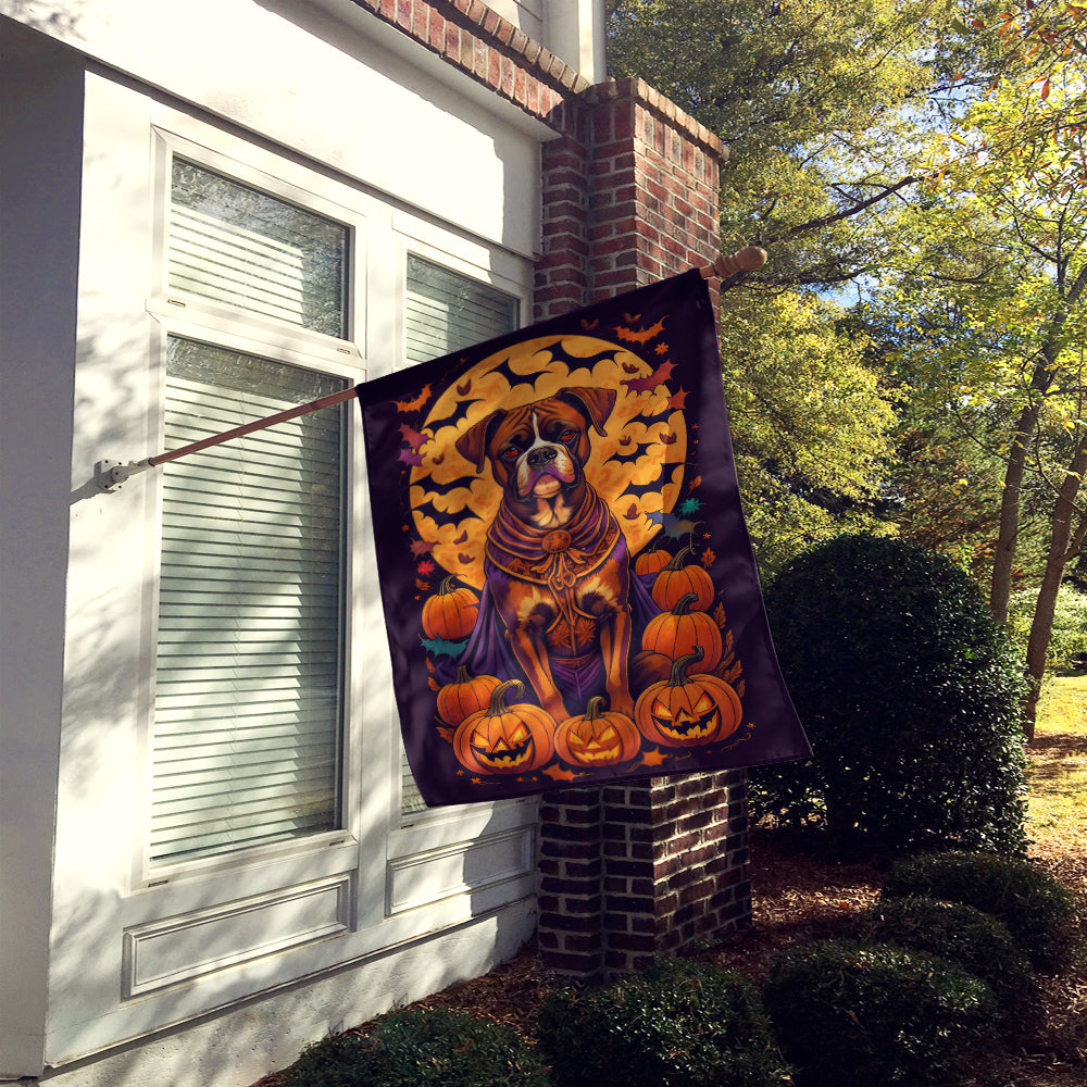 Boxer Witchy Halloween House Flag
